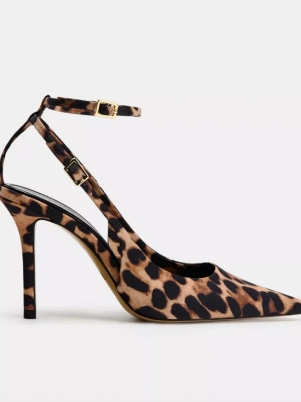 Zara leopard print sling back Heels